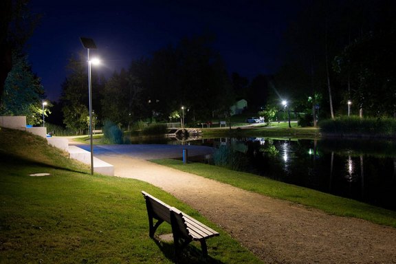 Strassenbeleuchtung mit Solarlampen